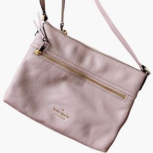 Kate Spade Crossbody | Grey Leather | Top Zip